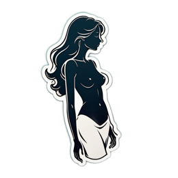 woman silhouette SVG PNG design with clean design elements