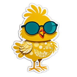 cute chick glasses SVG PNG design with clean design elements