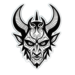 fantasy demon SVG PNG design with clean design elements