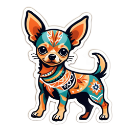 colorful chihuahua SVG PNG design with clean design elements