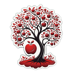 apples tree SVG PNG design with clean design elements