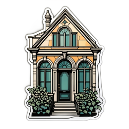 architecture house SVG PNG design with clean design elements