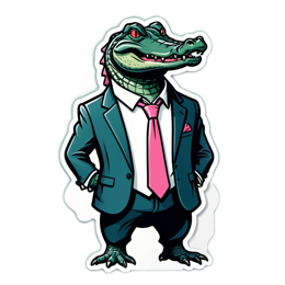 crocodile suit SVG PNG design