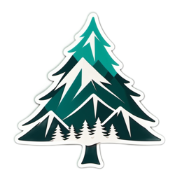 christmas tree mountains SVG PNG design