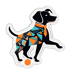 dog abstract SVG PNG design with clean design elements