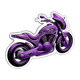 motorcycle purple SVG PNG design with clean design elements