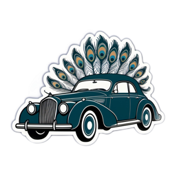 peacock car sticker SVG PNG design