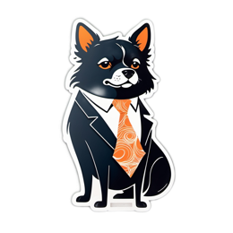 quotes dog in suit SVG PNG design