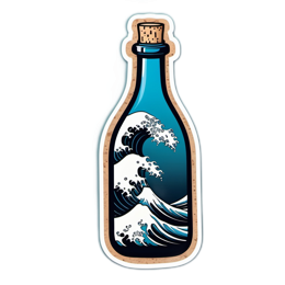 waves bottle SVG PNG design with clean design elements