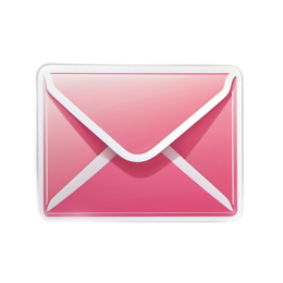 sticker pink envelope SVG PNG design with clean design elements