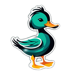 duck vibrant SVG PNG design with clean design elements