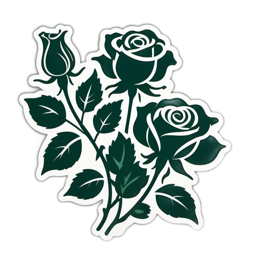 roses nature floral SVG PNG design with clean design elements, green floral elements