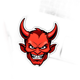 sticker devil SVG PNG design with clean design elements