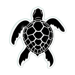 turtle silhouette SVG PNG design with clean design elements