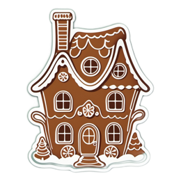 gingerbread house winter SVG PNG design with clean design elements