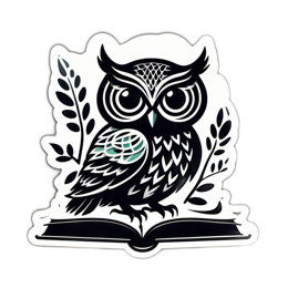 owl book nature SVG PNG design with clean design elements