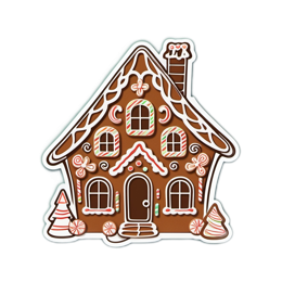 holiday gingerbread house SVG PNG design with clean design elements