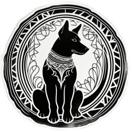 blackdog sticker SVG PNG design with clean design elements