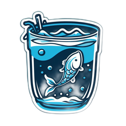 fish water drink SVG PNG design with clean design elements