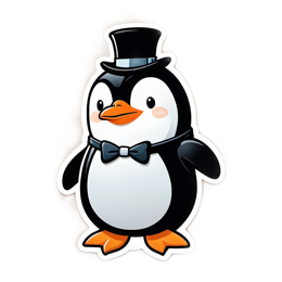 penguinning formalwear SVG PNG design with clean design elements