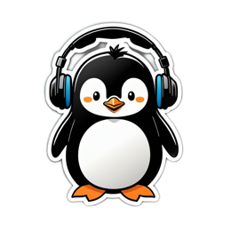 premium penguin sticker SVG PNG design with clean design elements