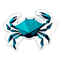 crab geometric SVG PNG design with clean design elements