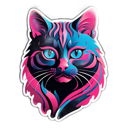 fantasy stylized cat SVG PNG design with clean design elements