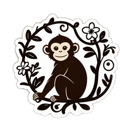 monkey flower SVG PNG design with clean design elements
