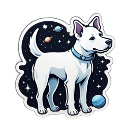 fantasy space dog SVG PNG design with clean design elements