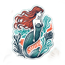 mermaid seaweed SVG PNG design with clean design elements