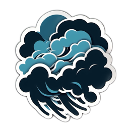 waves clouds SVG PNG design with clean design elements