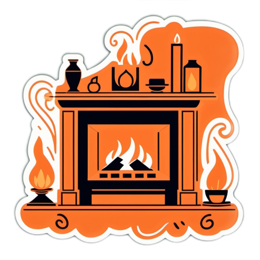 fireplace warmth comfort SVG PNG design with clean design elements