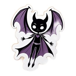 sticker batgirl SVG PNG design with clean design elements