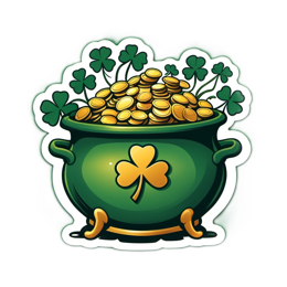 st patricks day pot of SVG PNG design
