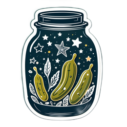 stickers pickle stars SVG PNG design with clean design elements