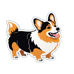 cute corgi SVG PNG design with clean design elements