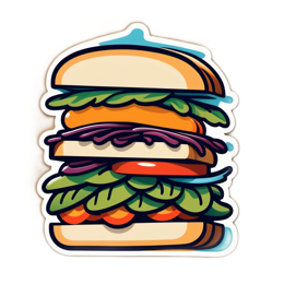 burger layered fresh SVG PNG design with clean design elements