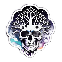 skull tree cosmic SVG PNG design