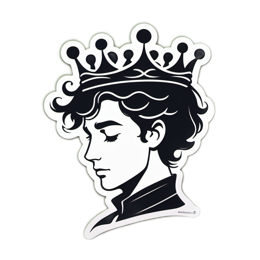 character portrait crown SVG PNG design