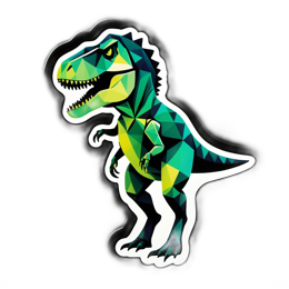 dinosaur artistic sticker SVG PNG design with clean design elements