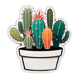 cactus potted SVG PNG design with clean design elements