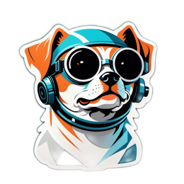 gaming dog SVG PNG design with clean design elements