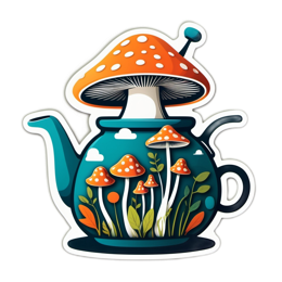 teapot mushroom SVG PNG design