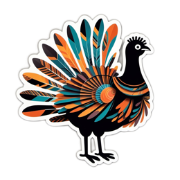 colorful peacock SVG PNG design with clean design elements