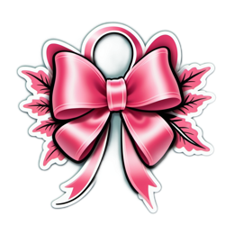 ribbon leaf pink SVG PNG design with clean design elements, pink floral elements