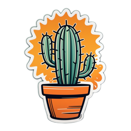 cactus vibrant SVG PNG design with clean design elements