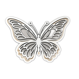 butterfly cutout SVG PNG design with clean design elements