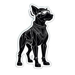 black dog cool goggles SVG PNG design with clean design elements