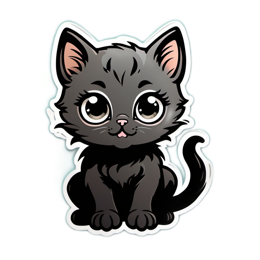 blackcute cat SVG PNG design