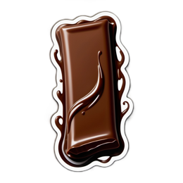 chocolate bar drizzle SVG PNG design with clean design elements